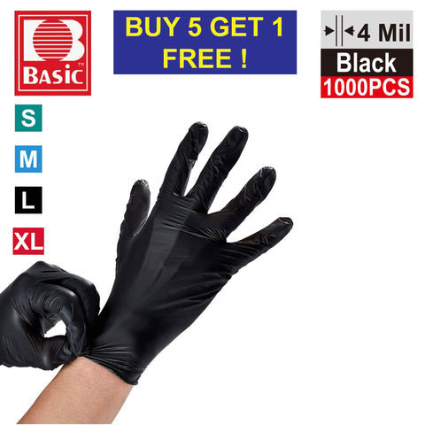 Vinyl Black Gloves