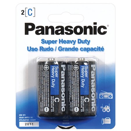 Panasonic C Batteries Super Heavy Duty, 2pk