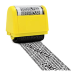 Wide Roller Stamp Identity Theft Stamp 1.5 Inch Perfect for Privacy Protection - Yellow