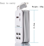 PP-CF-3 USB Power Strip Portable Travel Charger Outlets 2.1AMP 1AMP