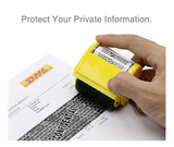 Wide Roller Stamp Identity Theft Stamp 1.5 Inch Perfect for Privacy Protection - Yellow