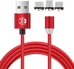 Magnetic Charger Cable 3 in 1 Cable Micro USB Type C USB C 6.6ft