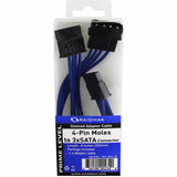4 Pin Molex Male to 3 SATA Cable