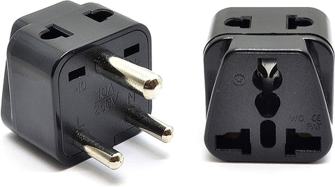 2 in 1 USA to India Adapter Plug (Type D)