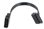4-Pin Molex (Male) to SATA 90° Left Angle (Female)Cable