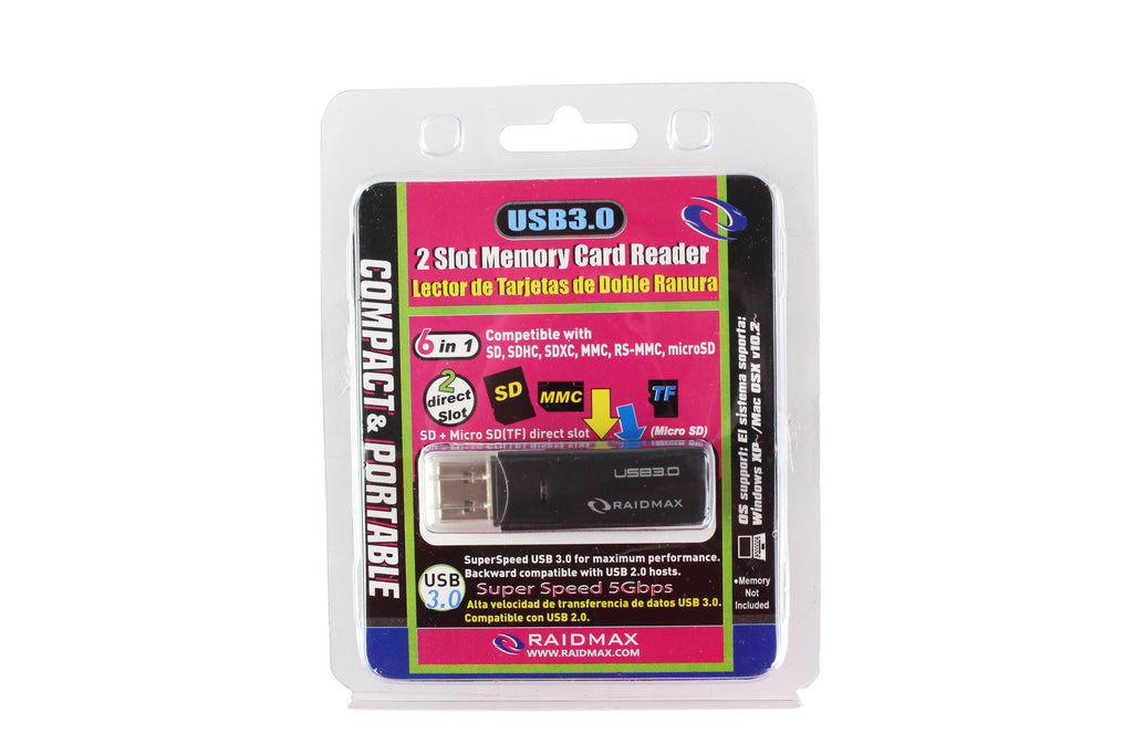 Lector de tarjetas SD USB 3.0 de doble ranura Flash lector de tarjetas de  memoria TF SD Micro SD SDXC SDHC MMC RS-MMC Micro SDXC UHS-I