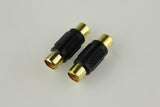 Female to Female Gold RCA Coupler Joiner Adapter