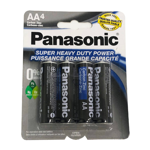 Panasonic AA Batteries Heavy Duty, 4pk