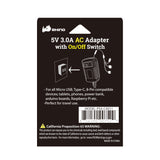 5V 3.0A AC Adapter  With On/OFF Switch