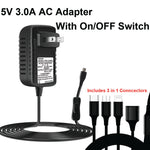 5V 3.0A AC Adapter  With On/OFF Switch