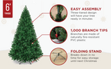 CT-BDF-10 6ft Hinged Artificial Christmas Pine Tree