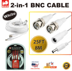 25FT BNC Security Cable Video & Power 2 in 1